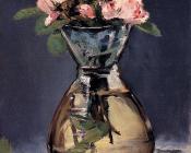 Moss Roses In A Vase